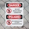 Signmission Do Not Walk Under Conveyor Bilingual Danger Sign, Plastic, 7in W x 10in L, 2PK OS-2PACK-DS-P-710-VS-1182 - alternate 2